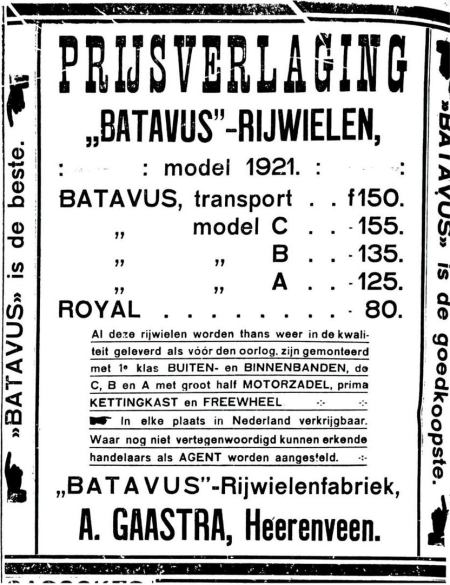 Advertentie Batavus