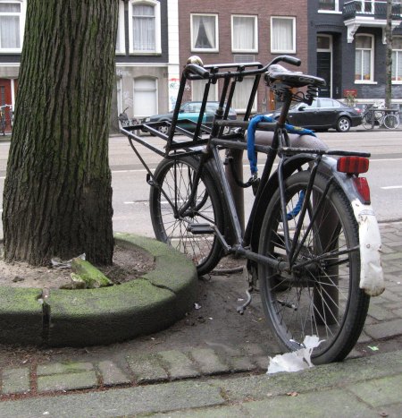 Sarphatistraat met transportfiets