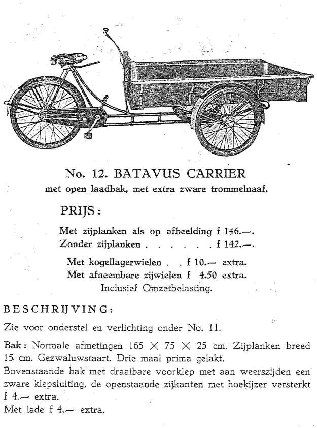 No. 12: Batavus Carrier met open laadbak